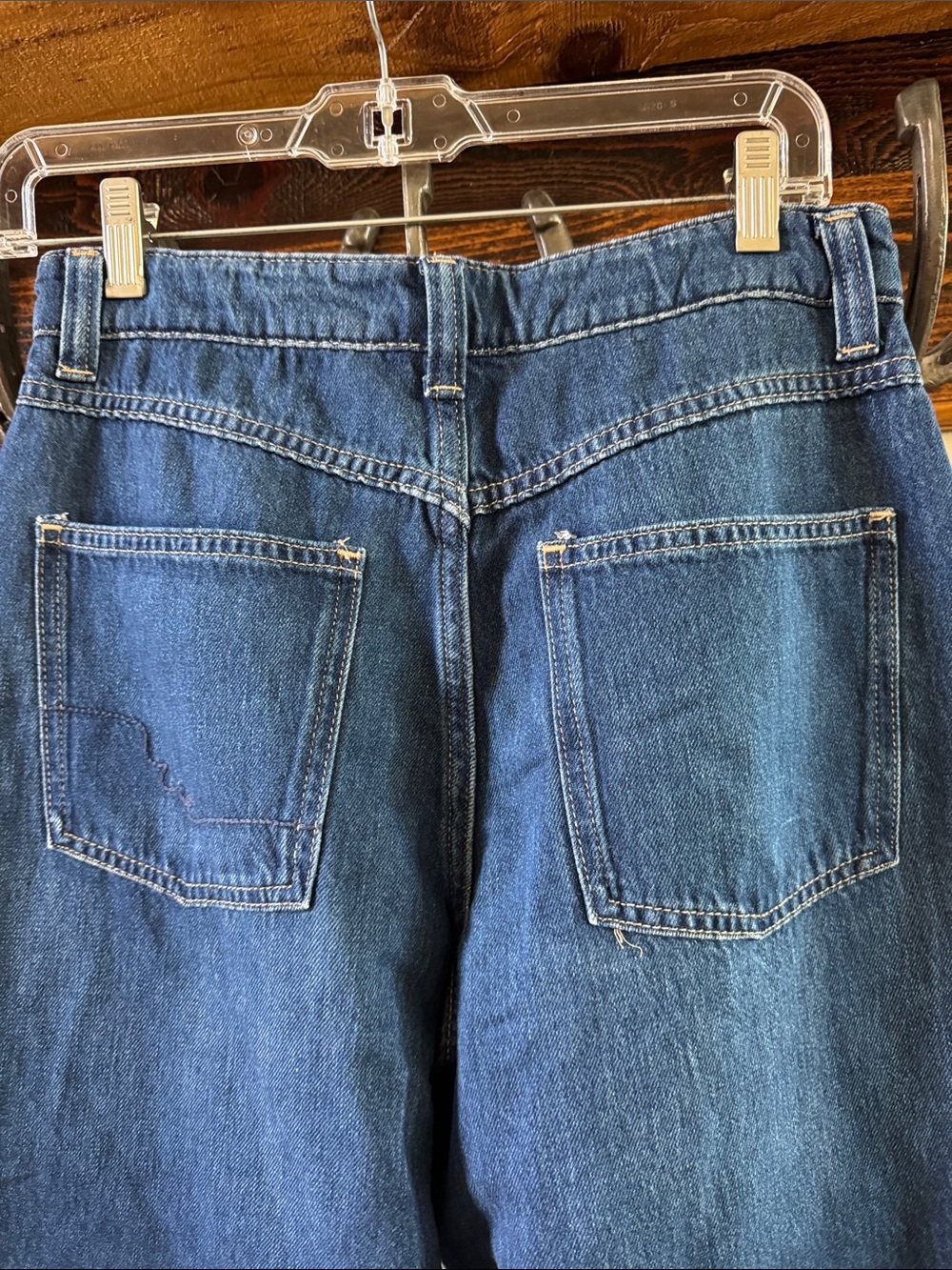 We The Free Wide Leg Jeans in Deep Blue Denim - Picture 6 of 9